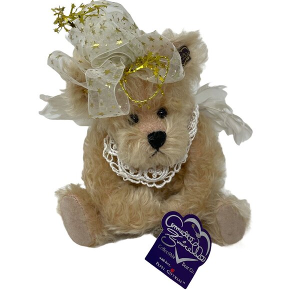 Annette Funicello Angel Bear Wings Star Charm Ribbon Hat Plush Stuffed Animal - Picture 1 of 9
